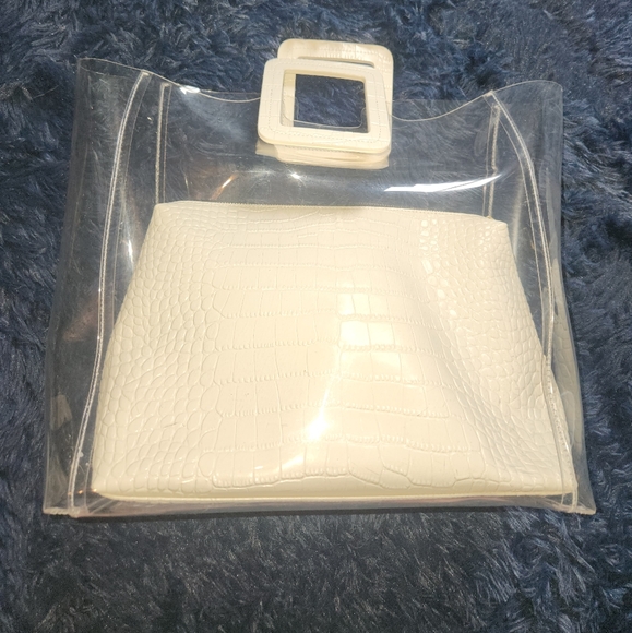 Staud Large Shirley Croc Embossed Leather Bag - Picture 7 of 16